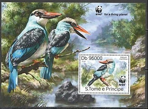 Сан-Томе, 2014, WWF, Птицы,блок